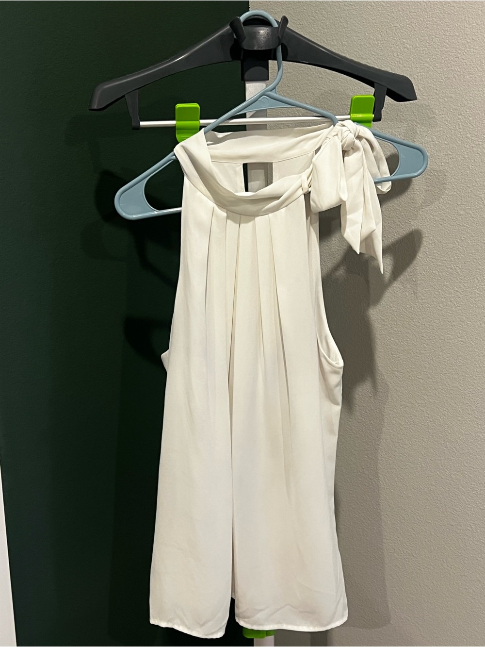 Express White Bow-Neck Halter Camisole
